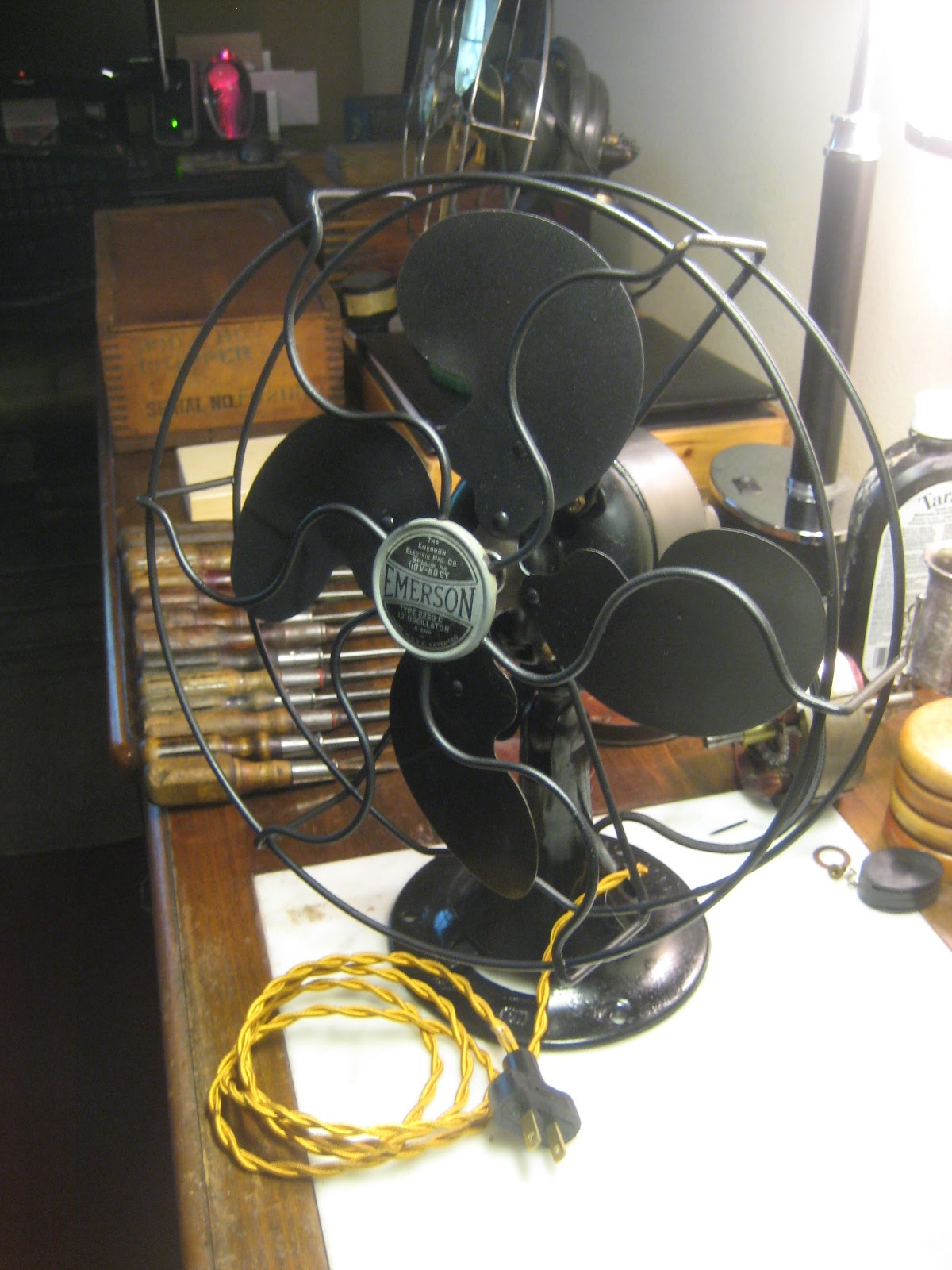 Vintage fan after repair