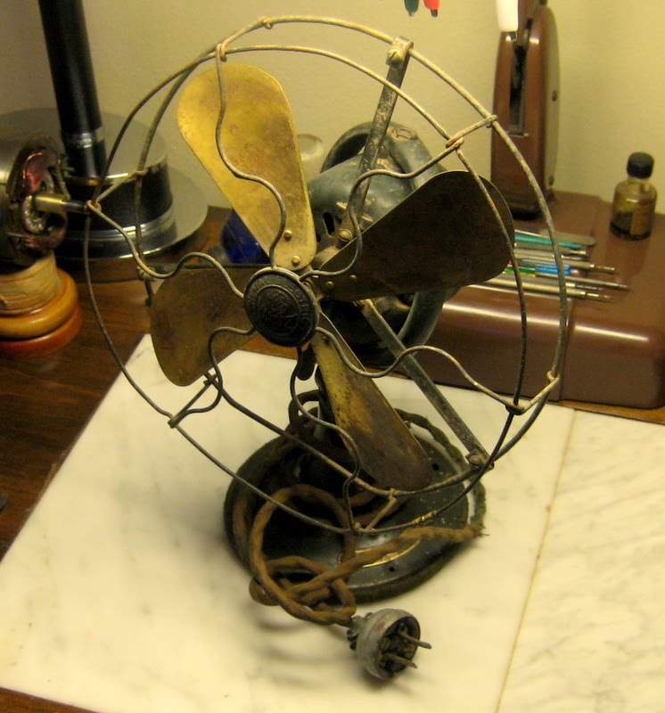 Antique fan before restoration